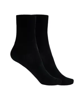 Упаковка из 2 пар женских носков из мерсеризованного хлопка в рубчик Punto Blanco, чёрный