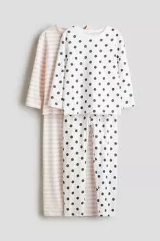 Упаковка из 2 пижам из хлопкового джерси H&M, мультиколор