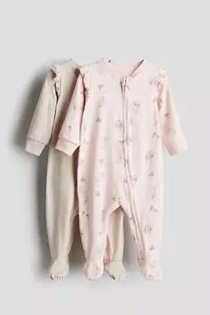 Упаковка из 2 пижам на молнии H&M, мультиколор