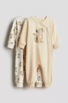 Упаковка из 2 пижам с принтом H&M, мультиколор