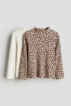 Упаковка из 2 рубашек с высоким воротником H&M, белый