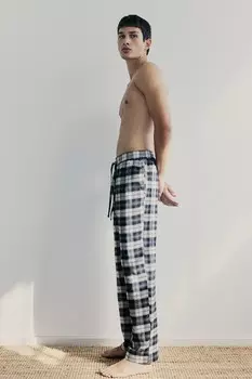 Упаковка из 2 штанов для пижамы из фланели H&M, черный