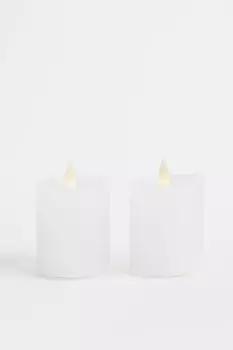 Упаковка из 2 светодиодных свечей столбов H&M, белый