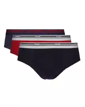 Упаковка из 3 базовых трусов из эластичного хлопка для максимального комфорта Dim, синий