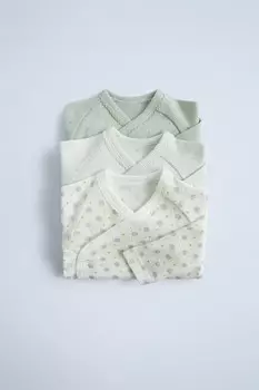 Упаковка из 3 боди-кимоно с принтом ZARA, зеленый