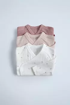 Упаковка из 3 боди-кимоно с принтом ZARA, розовый