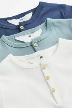 Упаковка из 3 футболок хенли H&M, белый