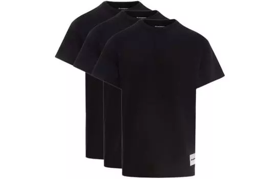 Упаковка из 3 футболок с нашивками-логотипами JIL SANDER, 1 Set 3 Pack (Black)