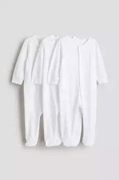Упаковка из 3 хлопковых пижам H&M, мультиколор