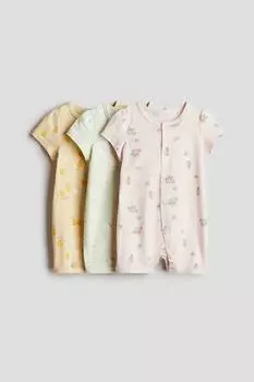 Упаковка из 3 хлопковых пижам H&M, мультиколор