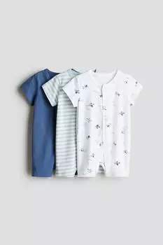 Упаковка из 3 хлопковых пижам H&M, мультиколор