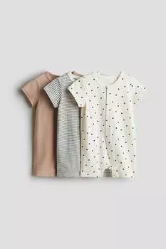 Упаковка из 3 хлопковых пижам H&M, мультиколор