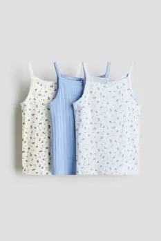 Упаковка из 3 хлопковых топов H&M, мультиколор