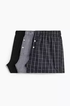 Упаковка из 3 хлопковых трусов-боксеров H&M, мультиколор
