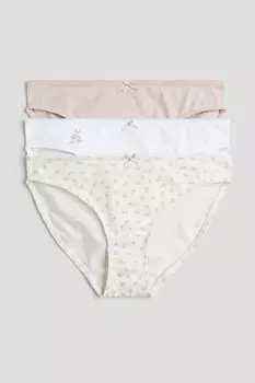 Упаковка из 3 хлопковых трусов H&M, мультиколор