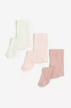 Упаковка из 3 колготок H&M, розовый