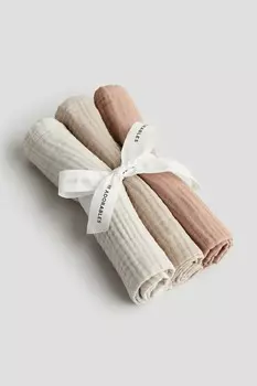 Упаковка из 3 небольших муслиновых салфеток H&M, 40x40 см, серый