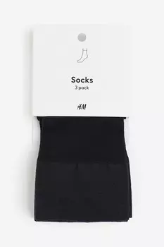 Упаковка из 3 носков плотностью 20 ден. H&M, черный