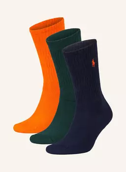 Упаковка из 3 носков POLO RALPH LAUREN, цвет 001 ORANGE