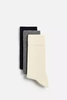 Упаковка из 3 однотонных носков ZARA, цвет various