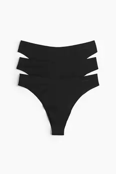 Упаковка из 3 пар бразильских спортивных трусов из материала DryMove H&M, черный