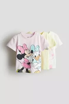 Упаковка из 3 рубашек с принтами H&M, розовый