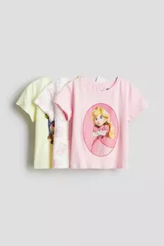 Упаковка из 3 рубашек с принтами H&M, розовый