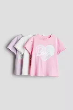 Упаковка из 3 рубашек с принтами H&M, розовый