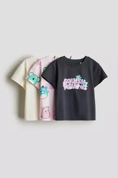 Упаковка из 3 рубашек с принтами H&M, серый