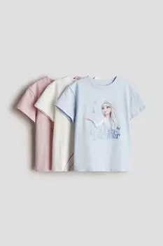 Упаковка из 3 рубашек с принтами H&M, голубой