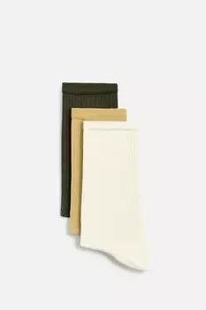 Упаковка из 3 рубчатых носков ZARA, цвет various