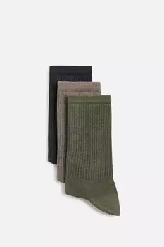 Упаковка из 3 рубчатых носков ZARA, цвет various