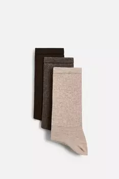 Упаковка из 3 рубчатых носков ZARA, цвет various