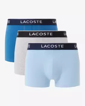 Упаковка из 3 трусов из эластичного хлопка с логотипом на поясе Lacoste, мультиколор