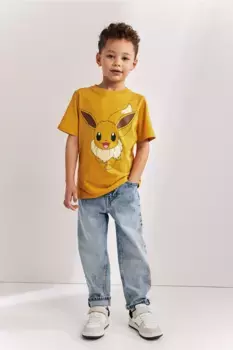 Упаковка из 4 футболок с принтами H&M, желтый