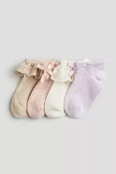 Упаковка из 4 коротких носков H&M, фиолетовый