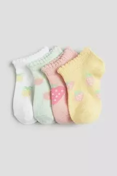 Упаковка из 4 коротких носков H&M, розовый