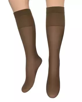 Упаковка из 4 мини-колготок в 2 конвертах Velo 40 мб однотонный макияж 40 ден Hyd, коричневый