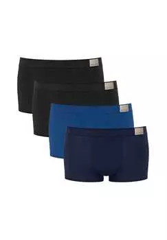 Упаковка из 4 пар трусов-хипстеров - натуральные трусы-боксеры c4p из хлопка-стрейч Sloggi, мультиколор