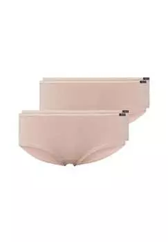 Упаковка из 4 трусиков - трусы-комбинации из хлопка и эластичного материала базовые Skiny, бежевый