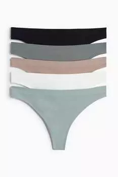 Упаковка из 5 бесшовных струн H&M, хаки