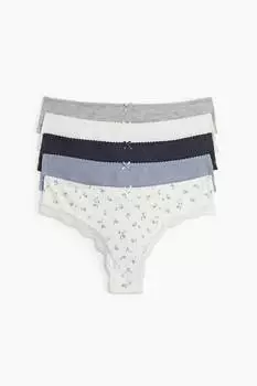 Упаковка из 5 бразильских трусиков H&M, мультиколор