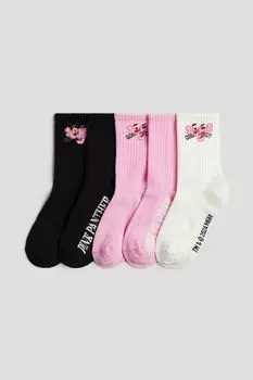 Упаковка из 5 чулок H&M, розовый