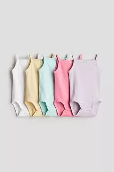 Упаковка из 5 хлопковых боди H&M, мультиколор