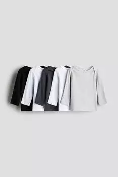 Упаковка из 5 хлопковых рубашек. H&M, белый