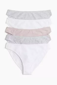 Упаковка из 5 хлопковых трусов. H&M, розовый