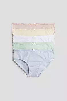 Упаковка из 5 хлопковых трусов H&M, мультиколор