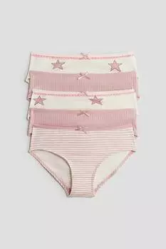 Упаковка из 5 хлопковых трусов H&M, мультиколор