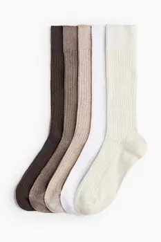 Упаковка из 5 носков. H&M, белый