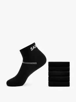 Упаковка из 5 носков-кроссовок. Skechers, черный